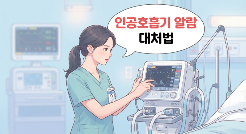 인공호흡기 벤틸레이터, 알람 종류별 원인(High/Low/Apnea) 대처법