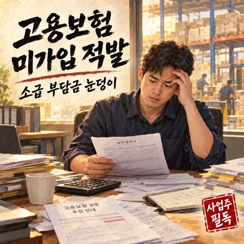 일용직 고용보험 미가입 소급 부담금 눈덩이