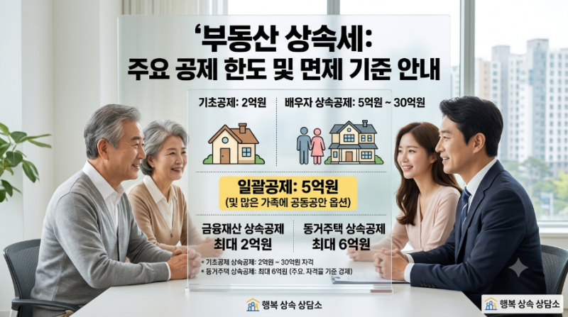 부동산 상속세 공제 한도 및 절세 계산법 종합 편 (2026년 기준)