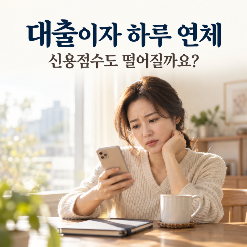 대출이자 하루 연체, 신용점수도 떨어질까? 미납 문자 받았다면
