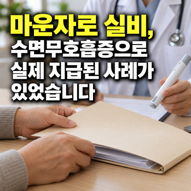 마운자로 실비, 수면무호흡증으로 실제 지급된 사례가 있었습니다
