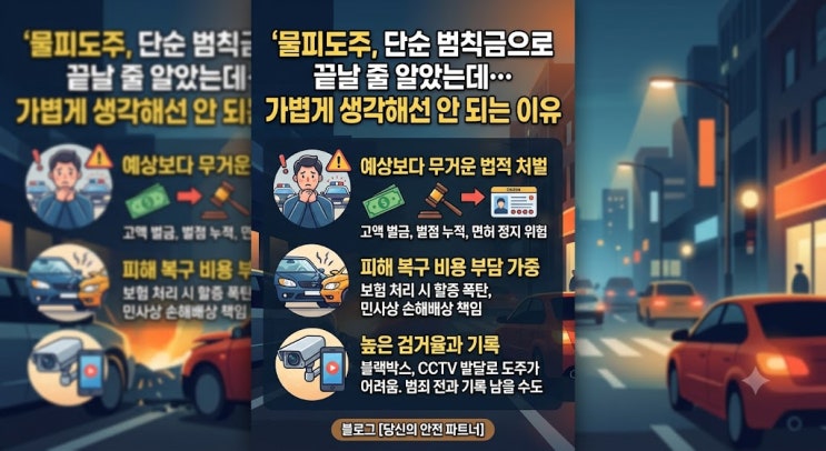 [물피도주] 단순 범칙금으로 끝날줄 알았는데… 가볍게 생각해선 안 되는 이유