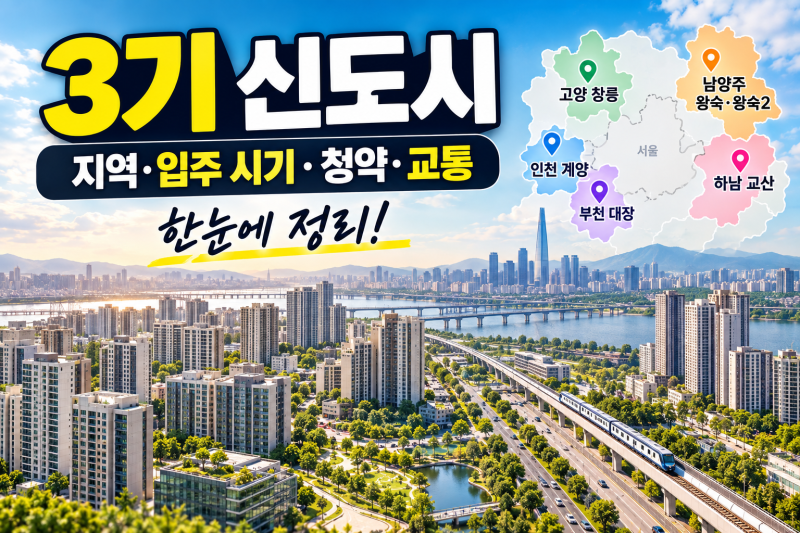 3기 신도시 총정리｜남양주 왕숙·하남 교산·인천 계양·고양 창릉·부천 대장 청약과 입주 ....