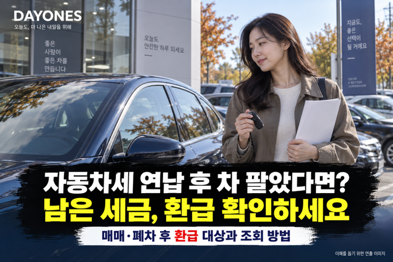 자동차세 연납했는데 차 팔았다면? 매매·폐차 후 환급 조회와 신청 방법