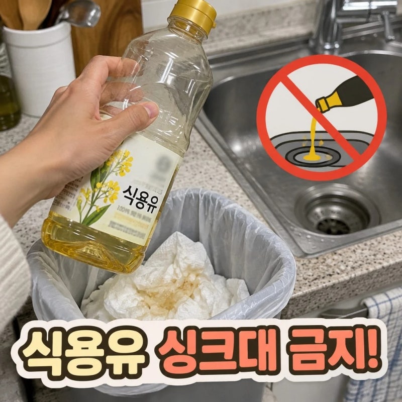 유통기한 지난 식용유 버리는 법 싱크대 금지와 처리법