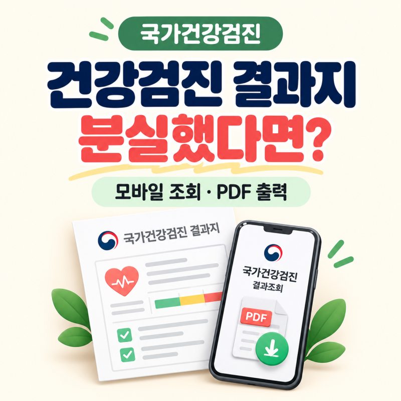 국가건강검진 결과지 재발급 방법｜모바일 조회·PC PDF 저장 및 출력까지