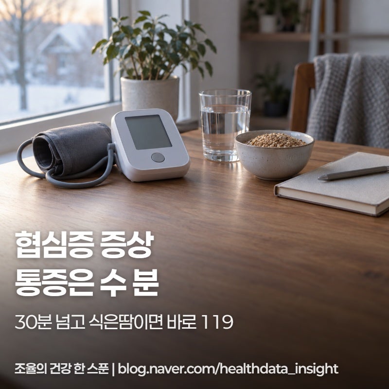 협심증 증상, 가슴 통증 30분 넘으면 119 부르세요