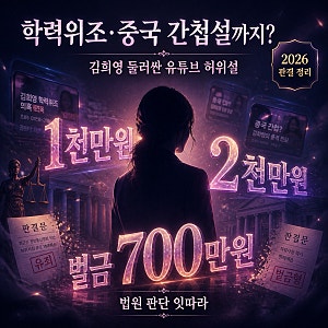 학력위조·중국 간첩까지? 최태원 SK회장 동거인 김희영 허위설, 1천만·2천만·벌금 700만원