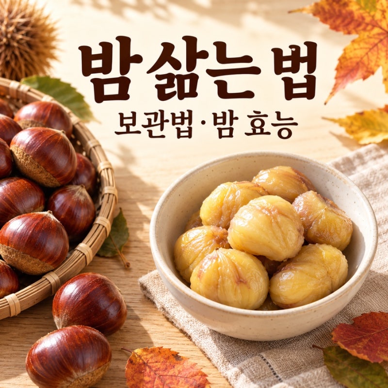 밤 삶는 법과 보관법, 물에 하루 담그는 이유부터 밤 효능까지