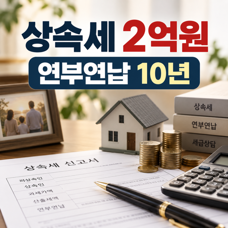 상속세 2억원인데 현금이 없으면 어떻게 내나요? 연부연납 10년의 첫 납부액과 매년 납부액 ....