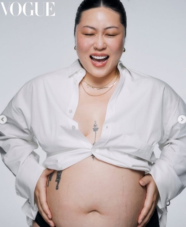 "과감하게 드러낸 106kg D라인"… 백진경 106kg 만삭 걸크러시