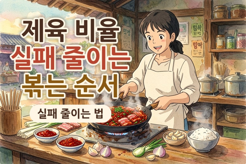 제육볶음 레시피 실패 줄이는 법: 300g부터 900g까지 양념 비율과 볶는 순서