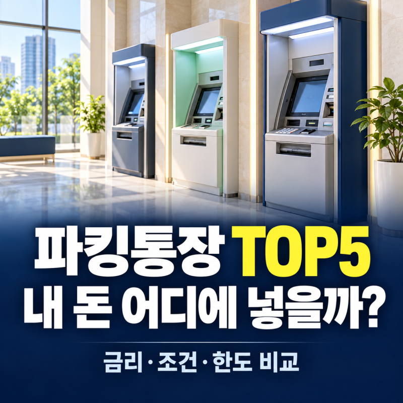 파킹통장 금리 비교 TOP5, 100만원·500만원 넣으면 이자 얼마?