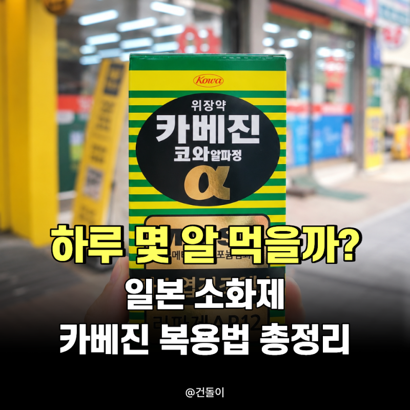 "하루 몇 알 먹을까?.." 일본소화제 카베진 복용법 총정리