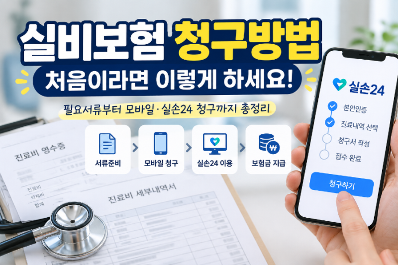 실비보험청구방법 처음이라면? 필요서류부터 모바일·실손24 청구까지 총정리