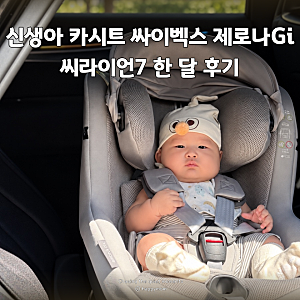 신생아 카시트 싸이벡스 제로나Gi 씨라이언7 한 달 후기, SUV 배면각도와 목꺾임 방지까지