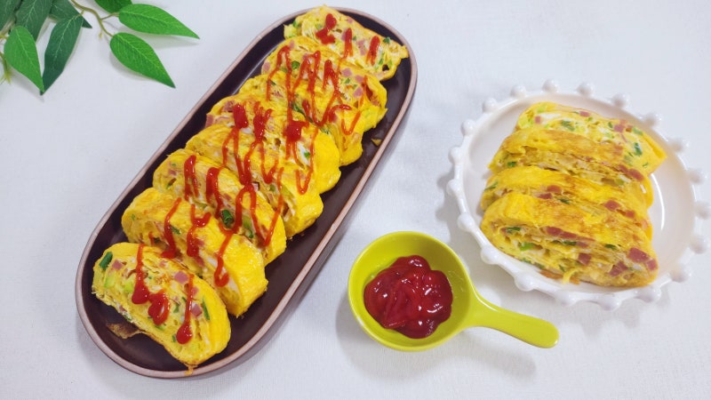 아이 도시락반찬 메뉴 달걀말이 야채 계란말이 만드는법 계란말이팬 계란요리