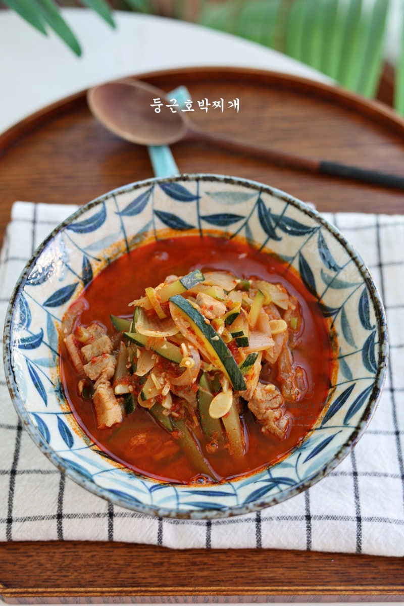 돼지고기 호박찌개 레시피 새우젓 둥근호박찌개 요리