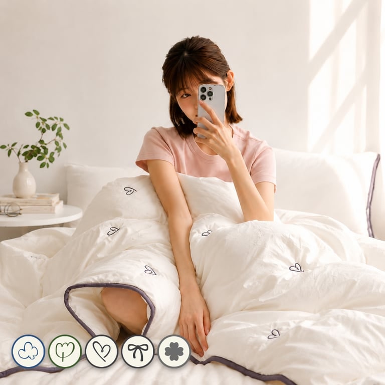 바자르 시즈닝 소프트워싱 자수 먼지없는 사계절 차렵이불 SS 리뷰