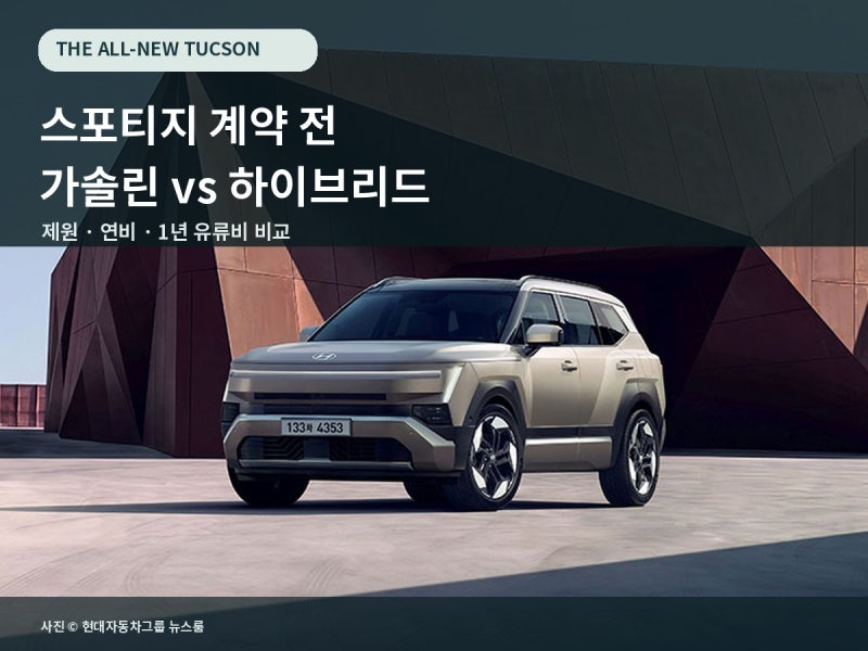 "스포티지 계약 잠깐 멈추세요" 디 올 뉴 투싼 가솔린 vs 하이브리드, 뭘 사야 할까 (제원·연....