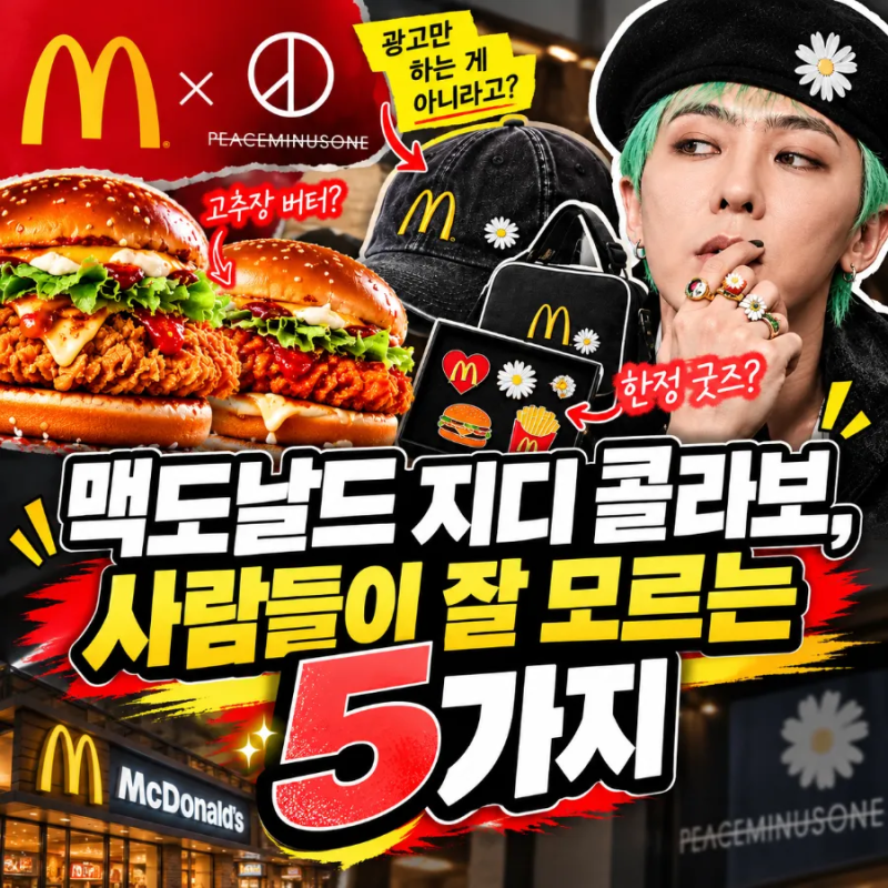 맥도날드 지디 콜라보, 사람들이 잘 모르는 5가지