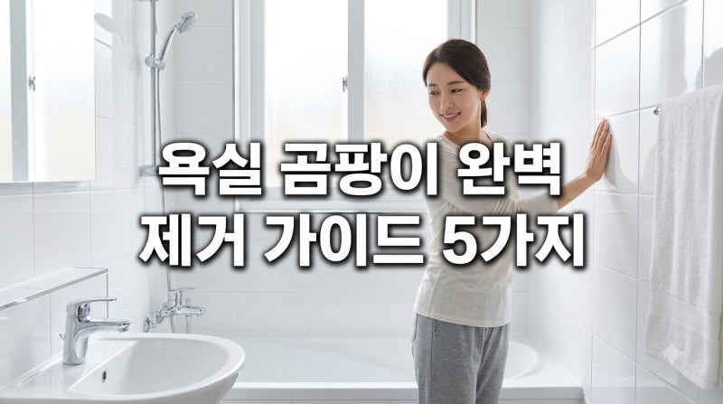 "매일 닦아도 또 생기는 까만 불청객?" 지긋지긋한 욕실 곰팡이 제거 가이드 5가지