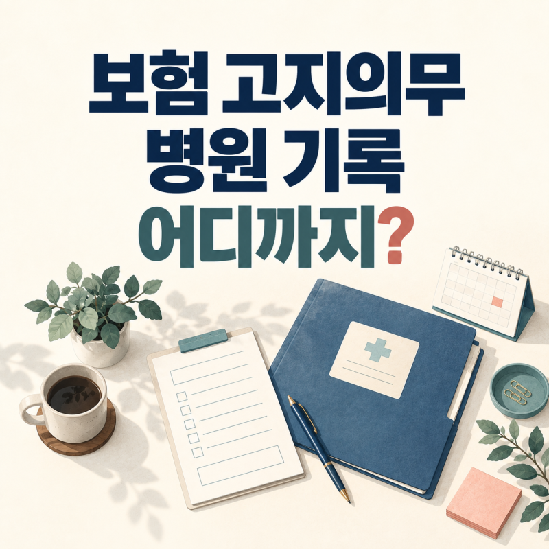 보험 고지의무, 병원 기록은 어디까지? 가입 전 확인 순서