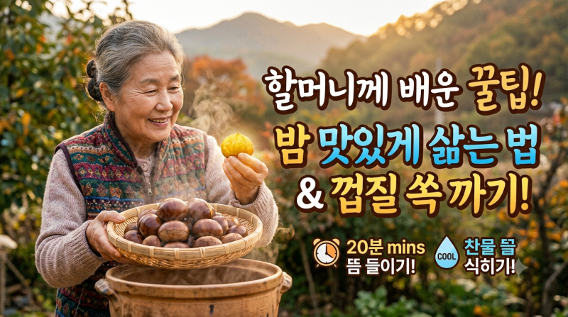 할머니께 배운 꿀팁! 밤 맛있게 삶는 방법과 껍질 쉽게 까는 법