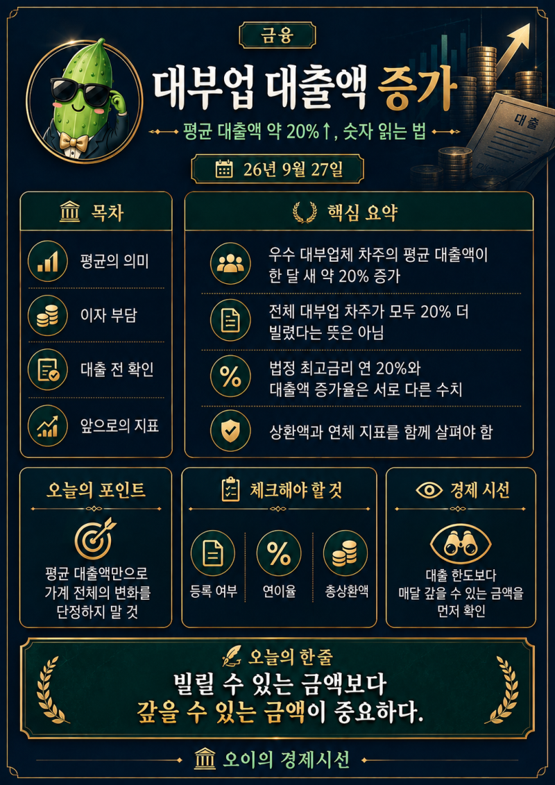 대부업에서 빌리는 돈 늘었다…평균 대출액 20% 증가, 지금 확인할 것