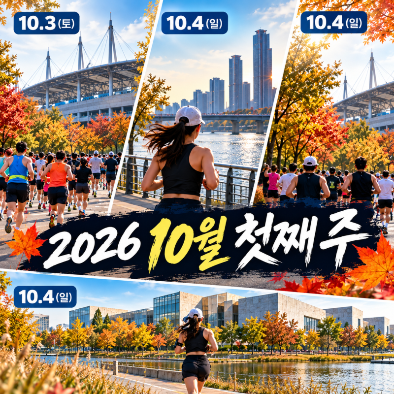 2026년 10월 첫째 주말 국내 마라톤 대회 일정 정리! 코스, 날씨, 자전거도로 주의사항 완벽 가....