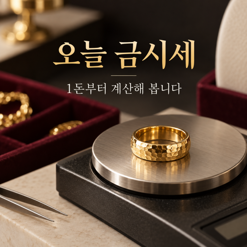 오늘 금시세 1돈 계산법, 18K 반지는 순금값의 75%에서 시작합니다