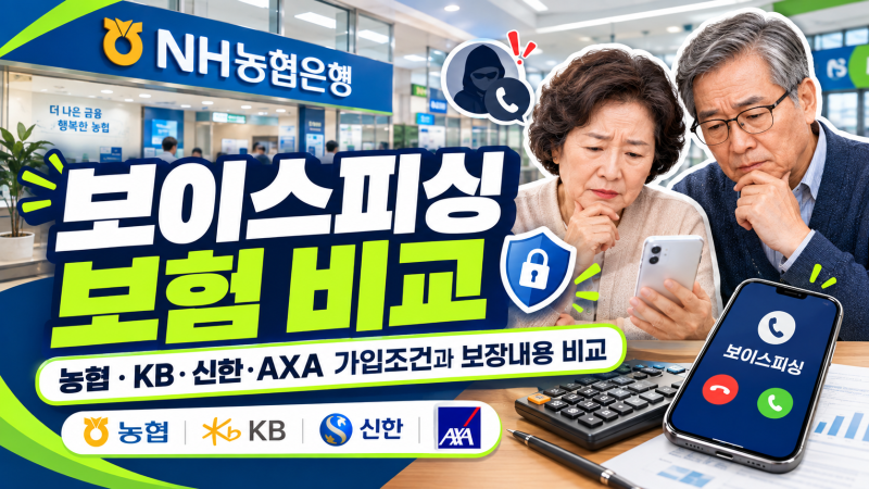 보이스피싱 보험 무료·유료 차이, 농협·KB부터 손해보험사까지