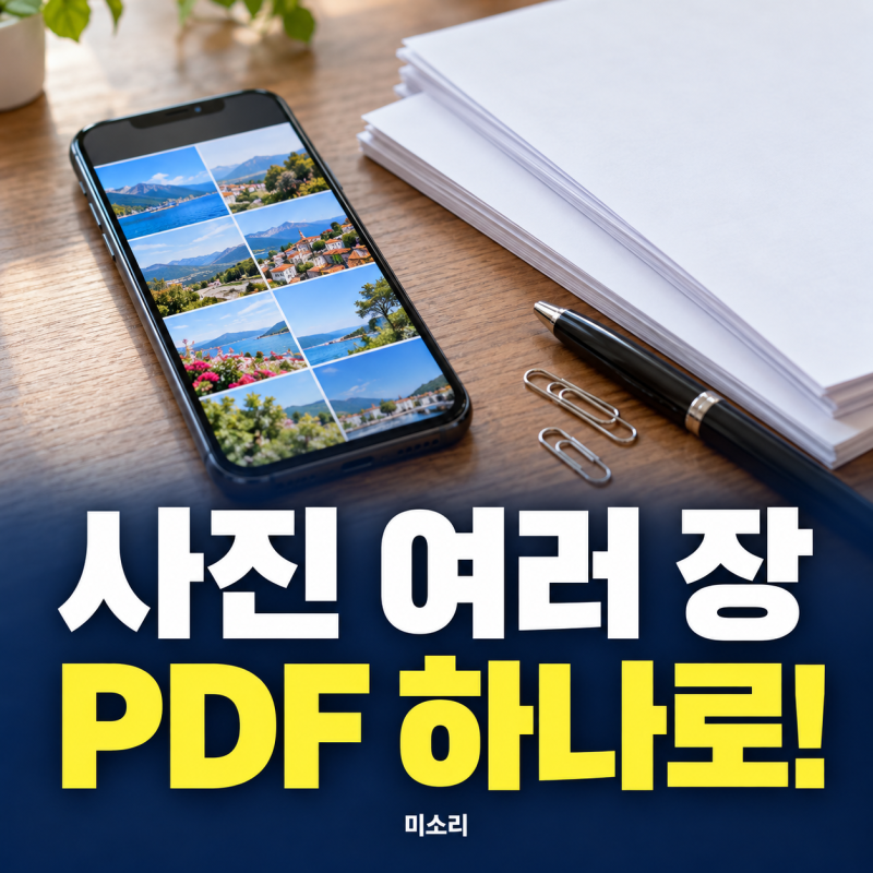 휴대폰 사진을 PDF로 만드는 방법｜서류 여러 장을 한 파일로 보내기
