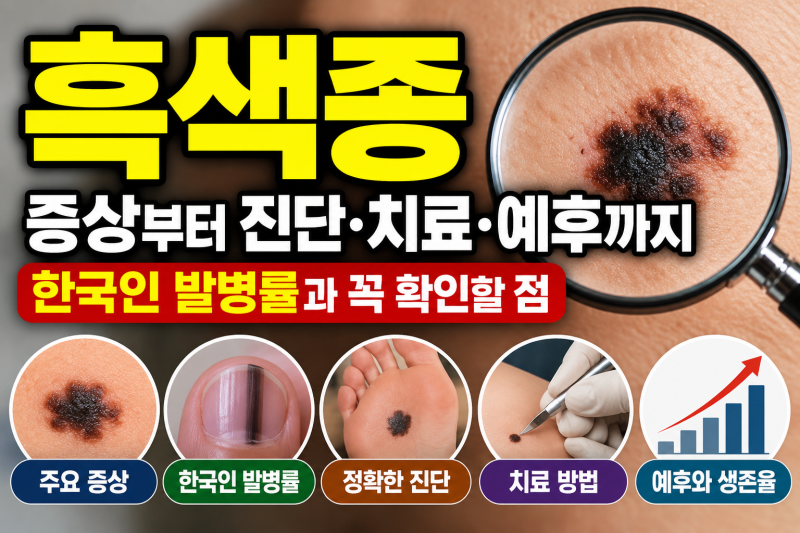 흑색종 증상부터 진단·치료·예후까지, 한국인 발병률과 꼭 확인할 점