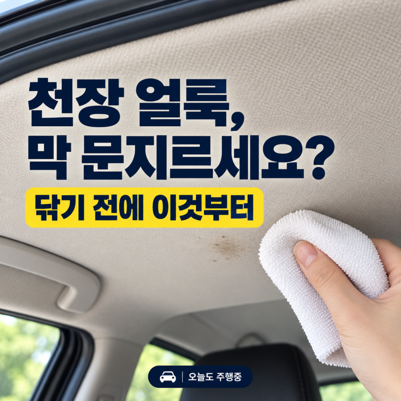 자동차 천장 얼룩 지우려다 더 커졌다? 물부터 묻히면 곤란한 이유