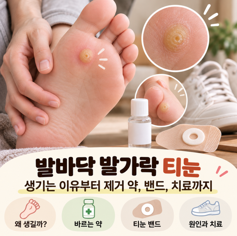 발바닥 발가락 티눈 생기는 이유! 바르는 티눈 제거 약, 티눈 밴드 원인 치료