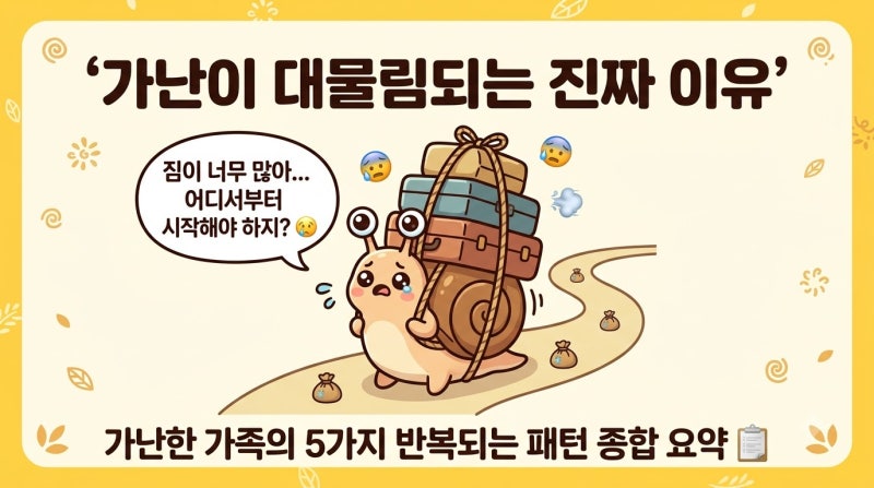 흙수저가 대물림되는 진짜 이유 — 가난한 집에서 반복되는 5가지 패턴