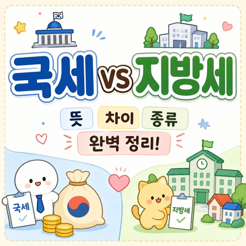 국세 지방세 뜻 차이 종류 : 내가 낸 세금은 누가, 어디에 쓸까?