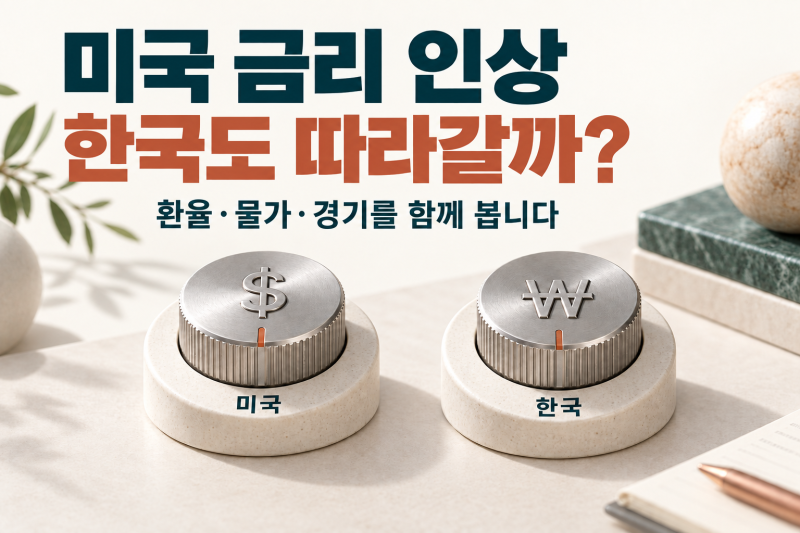 미국 금리 인상, 한국 기준금리도 오를까?｜금리차·환율 쉽게 정리
