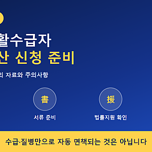 기초생활수급자 개인파산 신청, 투석·무소득 때 준비할 서류