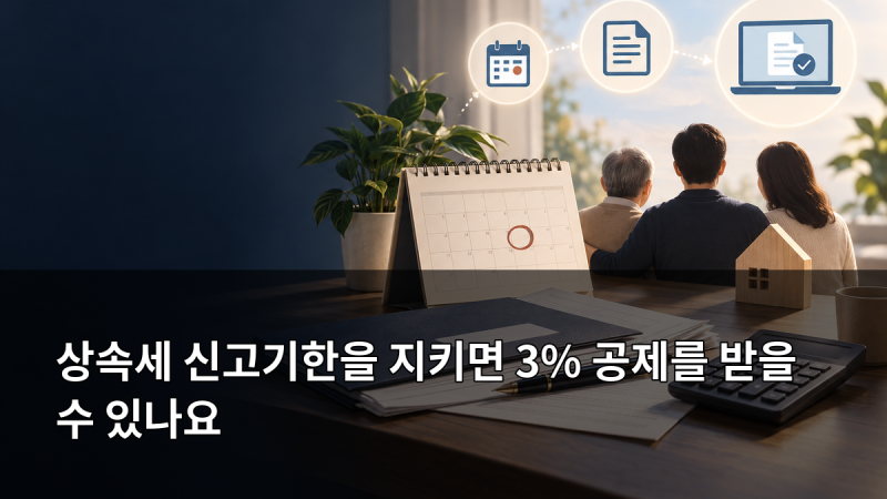 상속세 신고기한을 지키면 3% 공제를 받을 수 있나요