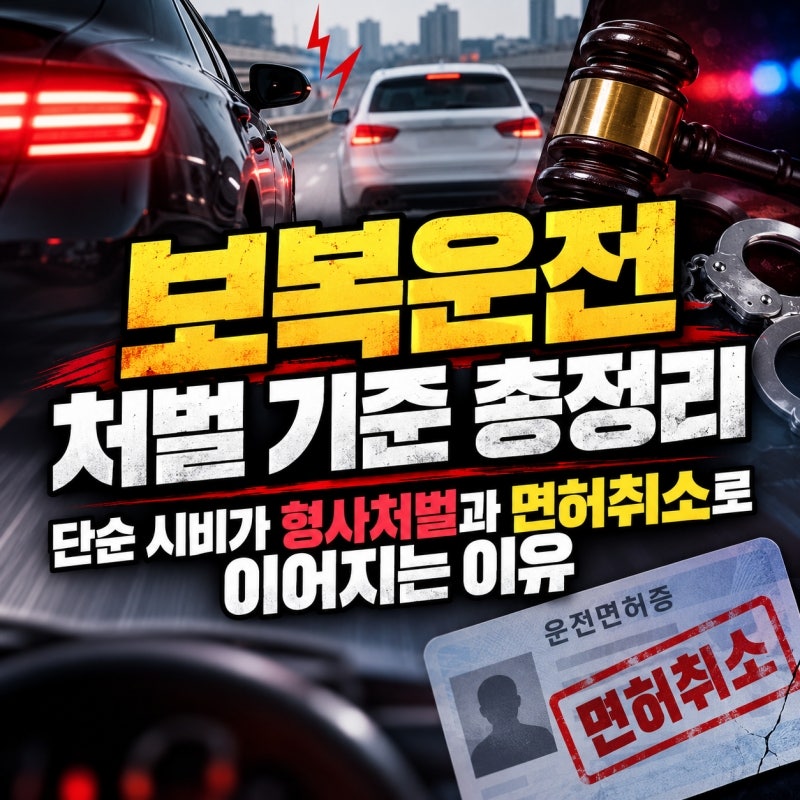 보복운전 처벌 기준 총정리: 단순 시비가 형사처벌과 면허취소로 이어지는 이유