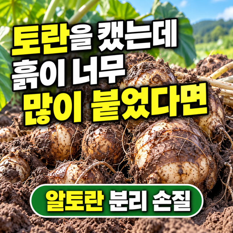 ‘토란을 캤는데 흙이 너무 많이 붙었다면’ 10월 수확 후 알토란 분리와 상처 줄이는 손질 ....