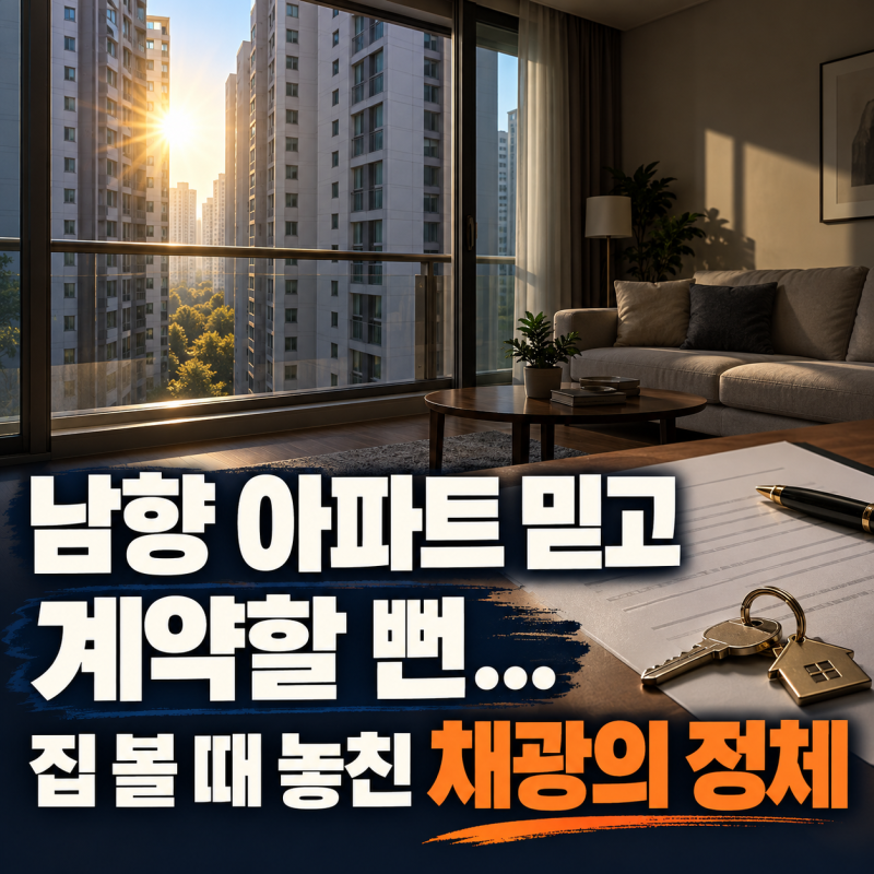 남향 아파트 믿고 계약할 뻔... 집 볼 때 놓친 채광의 정체