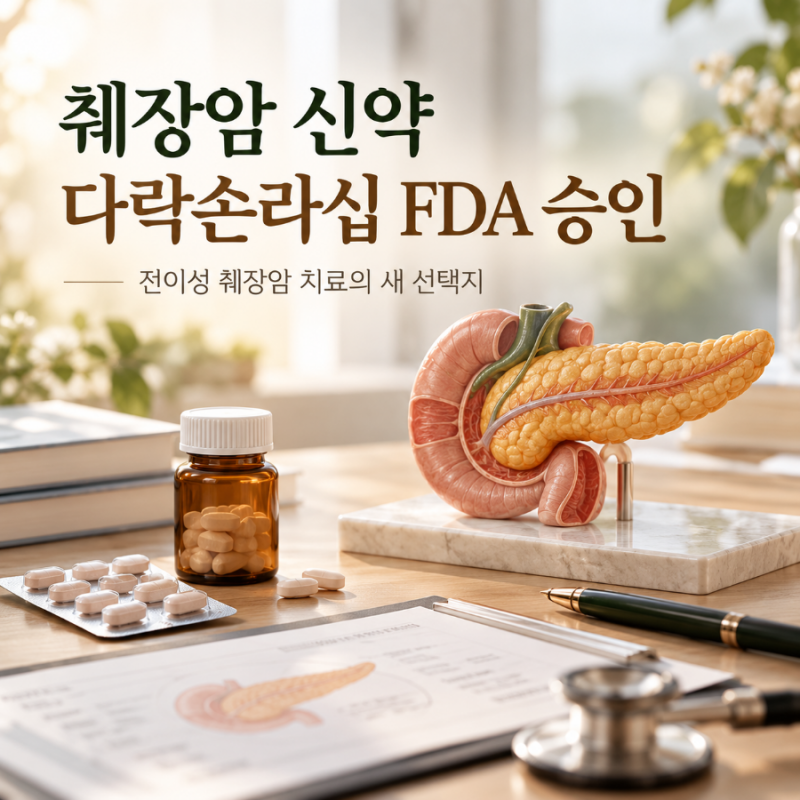 췌장암 신약 다락손라십 FDA 승인｜생존기간 6.7개월→13.2개월, 국내에서는 언제 쓸 수 있을까....