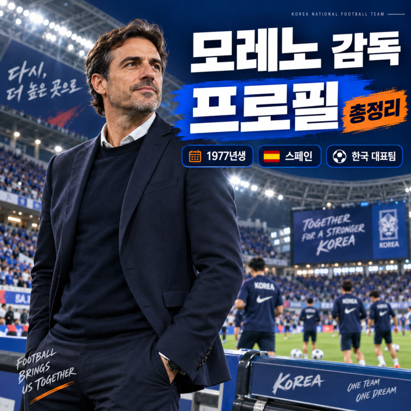 모레노 감독 프로필 나이 경력 한국 대표팀 계약기간 총정리
