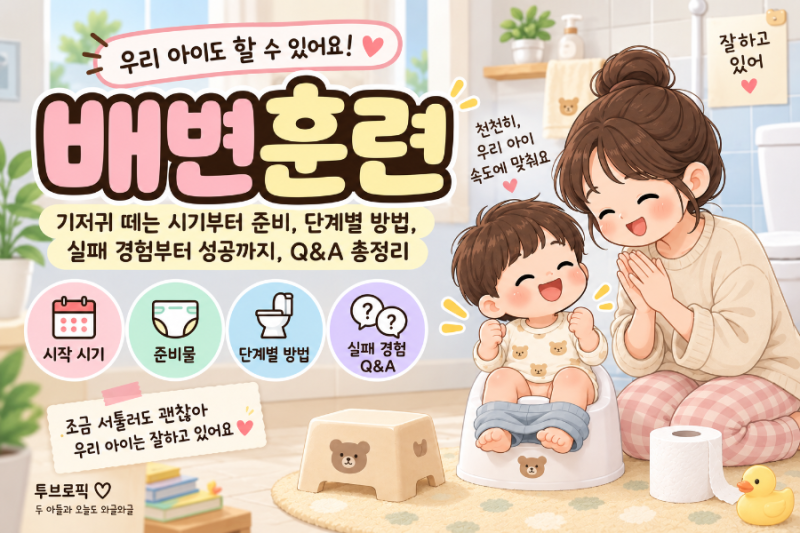 아기 배변훈련｜기저귀 떼는 시기부터 준비, 단계별 방법, 실패 경험부터 성공까지, Q&A 총정....