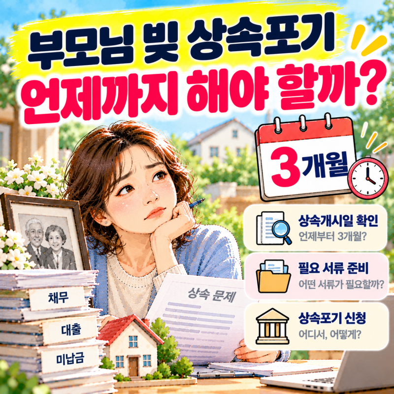 부모님 빚이 발견됐다면 상속포기 언제까지 해야 할까? 3개월 기간 확인