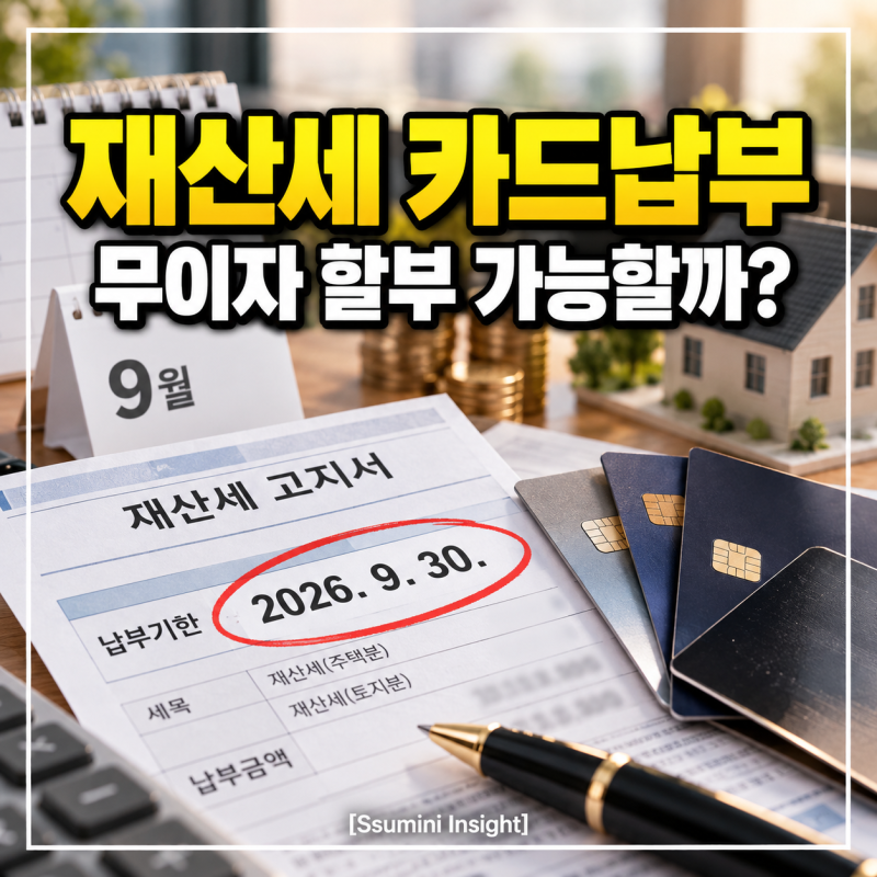 재산세 카드납부 이벤트 총정리, 카드혜택·실적·수수료까지 확인하세요