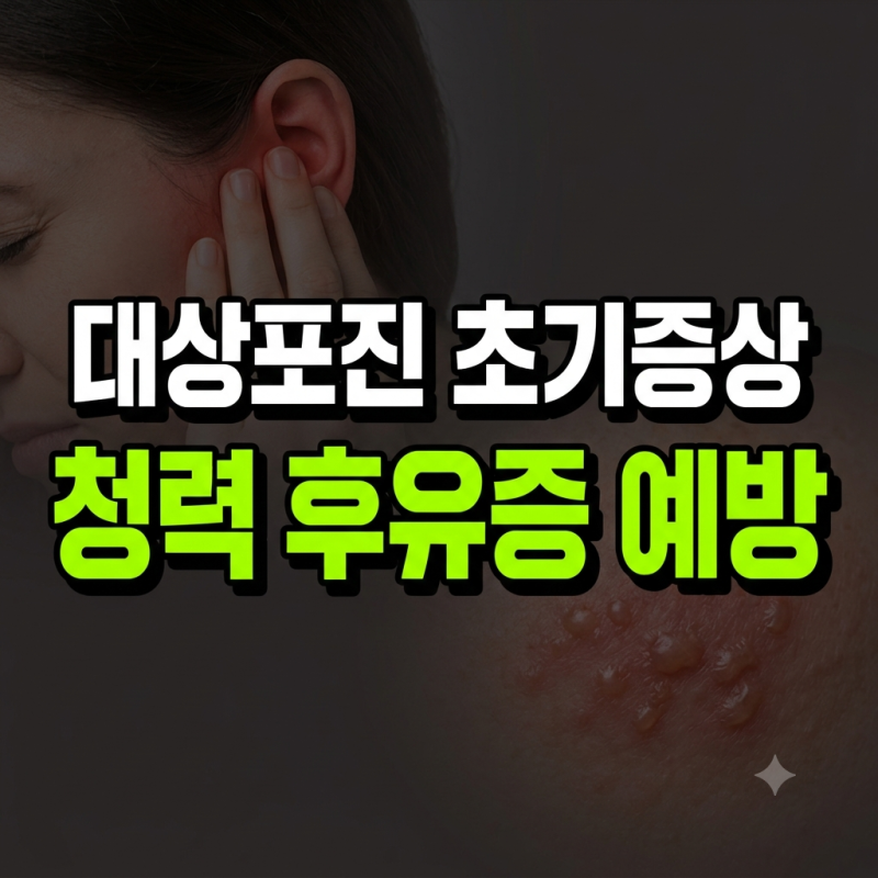 대상포진 초기 증상과 치료법, 청력 손실 및 이명 후유증 예방하기